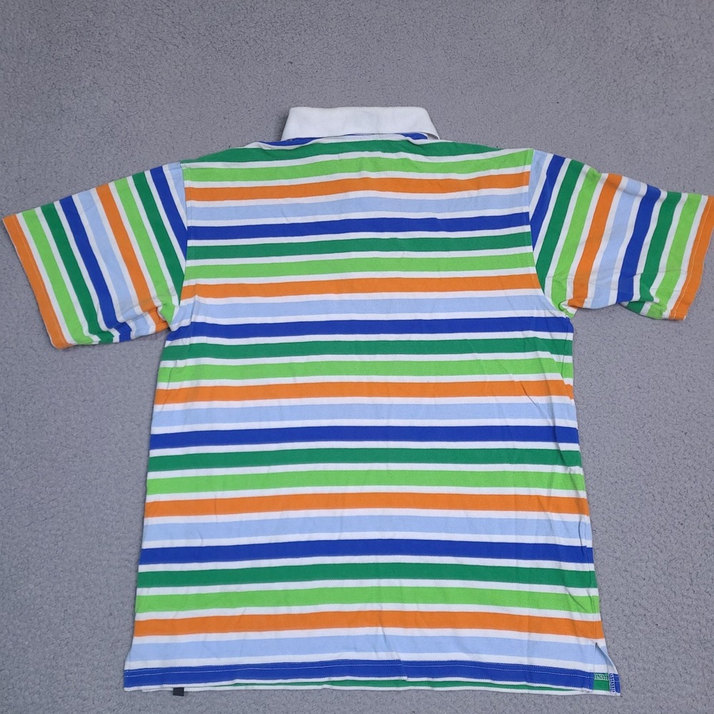 Southpole Polo Shirt Mens Large Colorful Striped‎ Authentic Collection Cotton - Picture 9 of 11